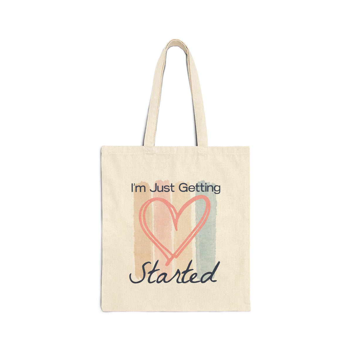 Multi Striped Tote Bag - I'm Just Getting Started