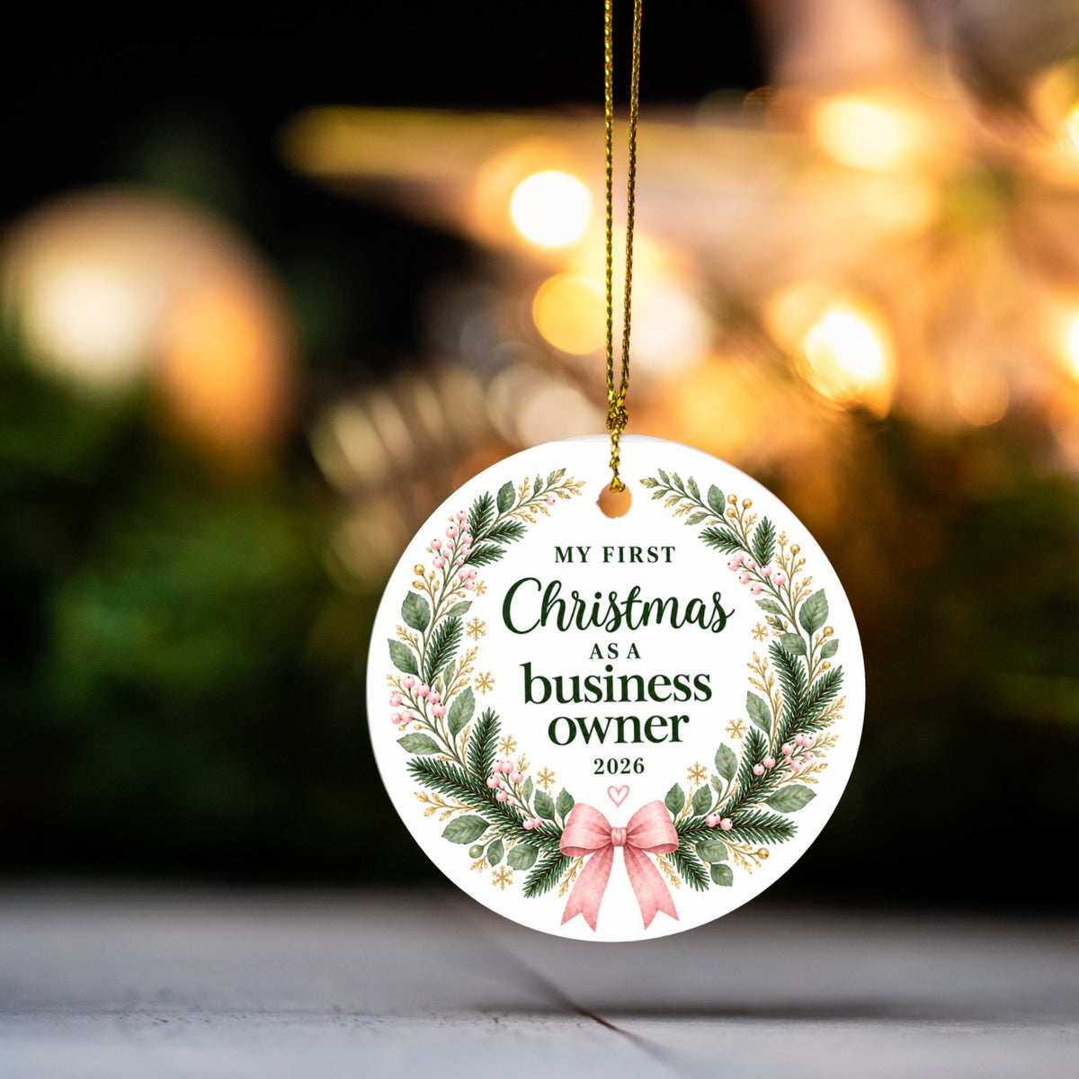 My First Christmas as a Business Owner - Ornament