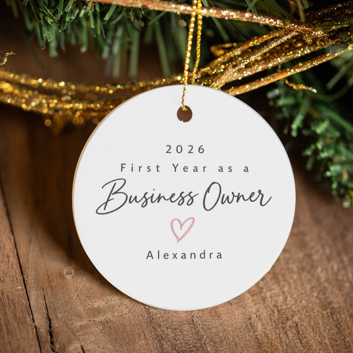 Personalized New Business Owner Ornament