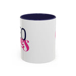CEO Vibes coffee mug with navy interior, side view of the CEO Vibes design