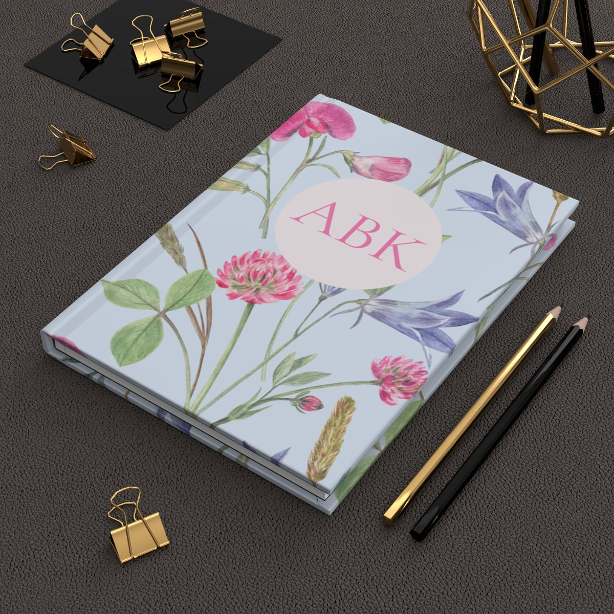 Floral Monogrammed Hardback Journal